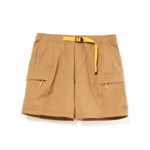 The North Face Class V Ripstop Shorts Brown Yellow Belt Men's Outdoor Shorts
